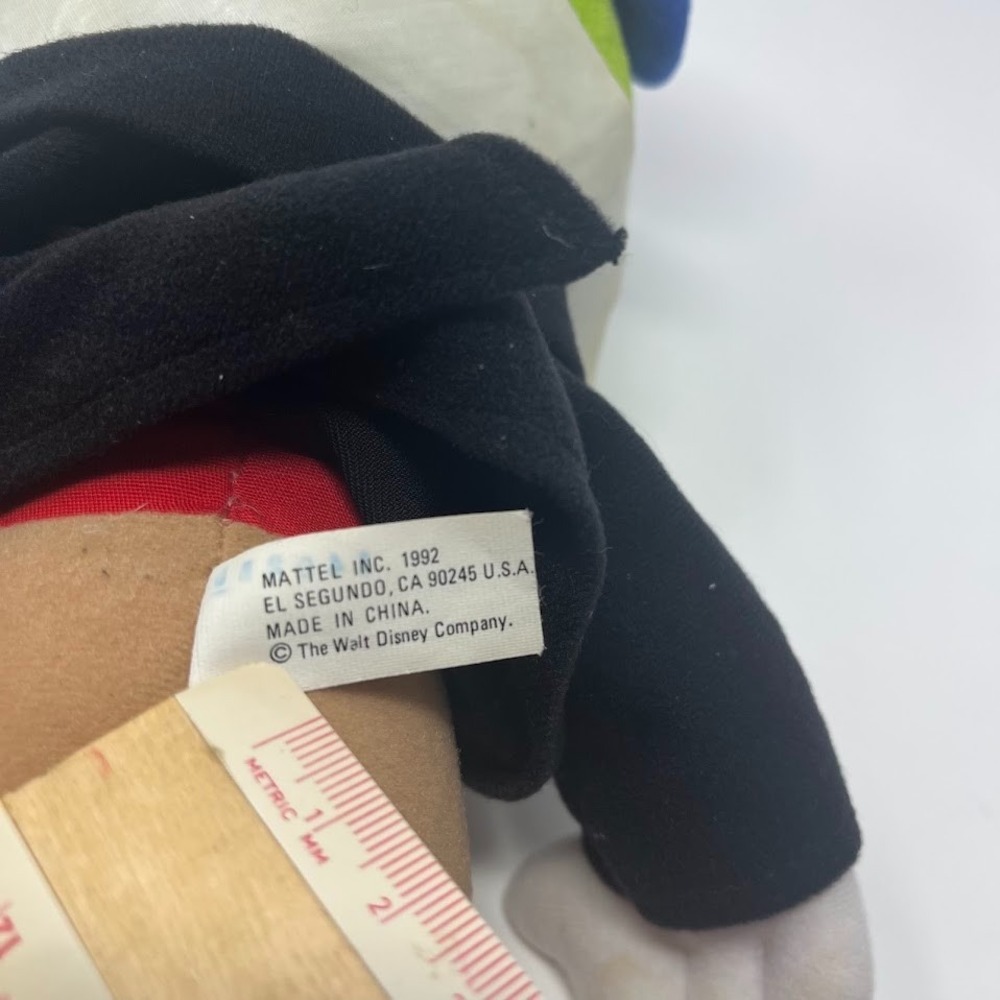 Vintage Disney Jiminy Cricket Plush Mattel 1992 14" Pinocchio Stains Noted - Picture 5 of 8